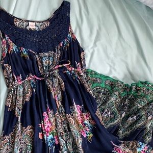 Navy floral sheer maxi dress